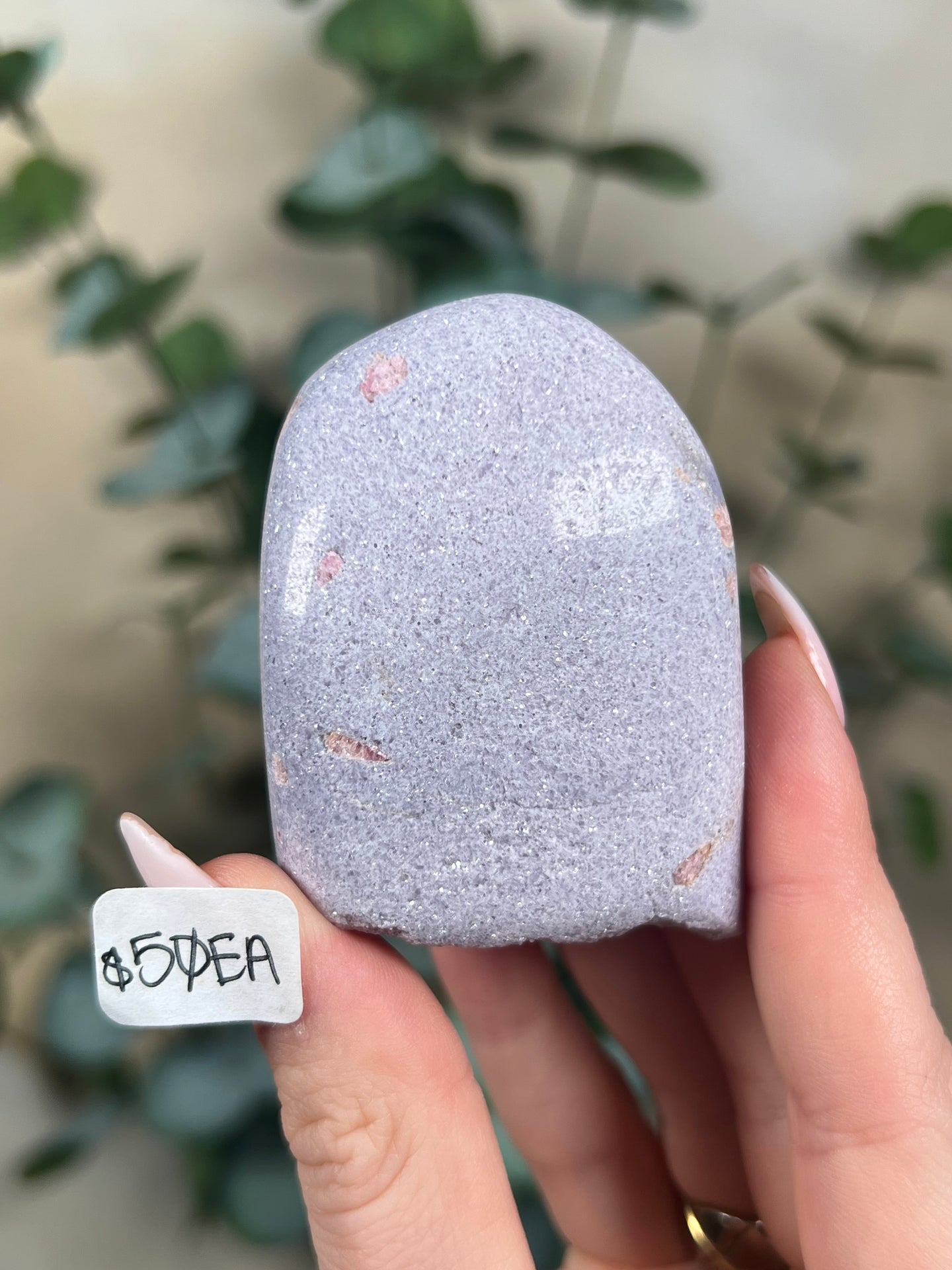 Purple Mica with Pink Tourmaline Freeforms (34-77, 4 options)